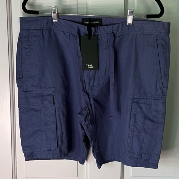 Rodd & Gunn Men’s Preston Slim Navy Blue Drawstring Cargo Shorts Size 38 NWT - Picture 1 of 4
